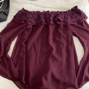 Off shoulder date top